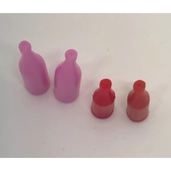 Vintage Barbie 1980s Doll Kitchen Accessories Bottle Drinks Soda Juice Pink Red - Picture 2 of 3